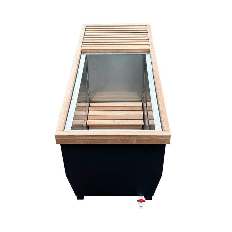 Bathtub Es Cedar Abang Kanada kanthi 304 Stainless Steel Bathtub Es Cedar Abang Kanada kanthi 304 Stainless Steel