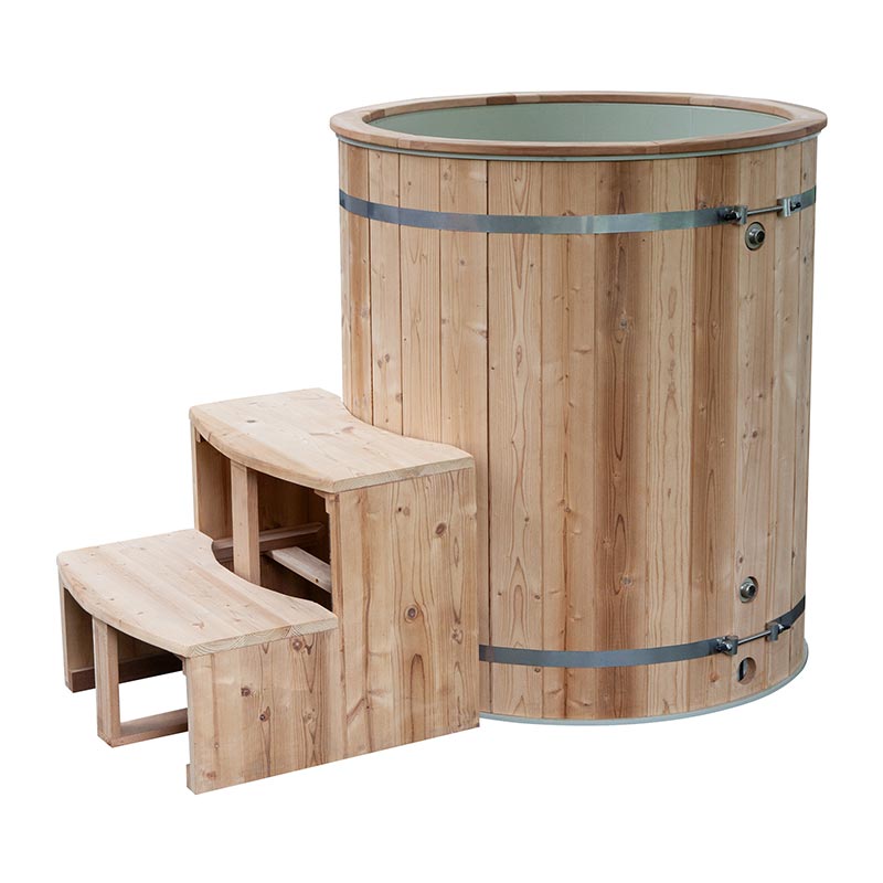 Thermo Pine Wood Ice Bath Tub karo 304 Stainless Steel Liner