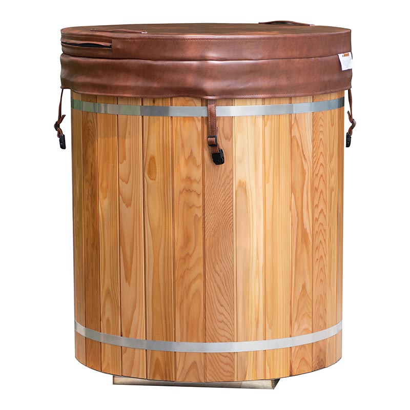 Outdoor Red Cedar Cold Plunge Tub karo 304 Stainless Steel Liner
