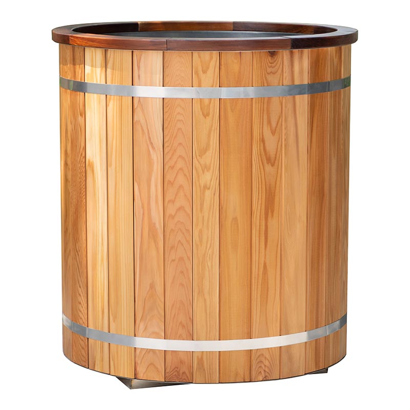 Outdoor Red Cedar Cold Plunge Tub karo 304 Stainless Steel Liner