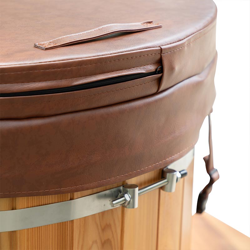 Outdoor Red Cedar Cold Plunge Tub karo 304 Stainless Steel Liner