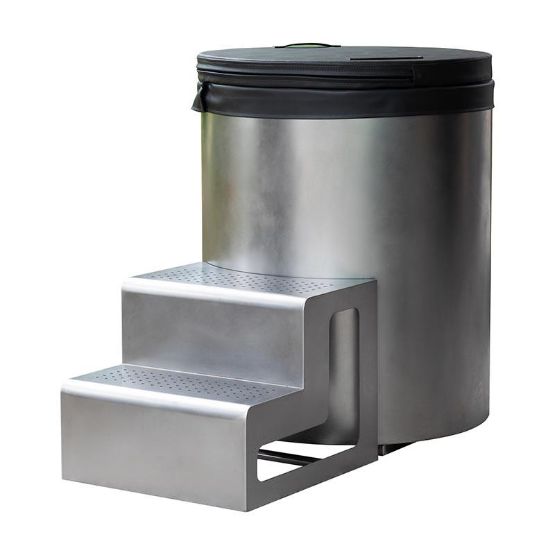 Full 304 Stainless Steel Round Cold Plunge Tub