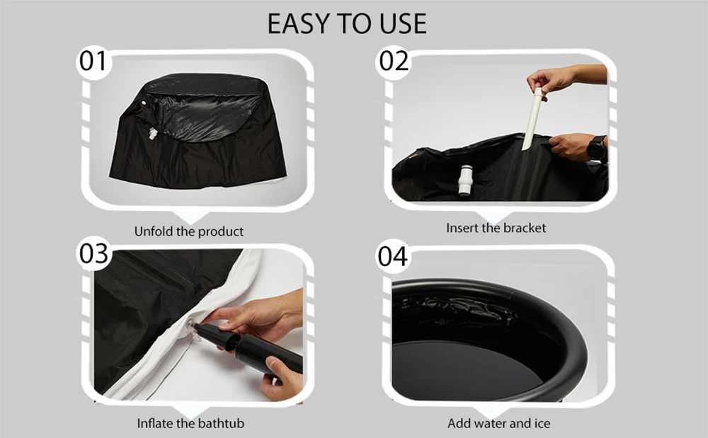 Portable Ice Plunge Tub Compatible With Chiller