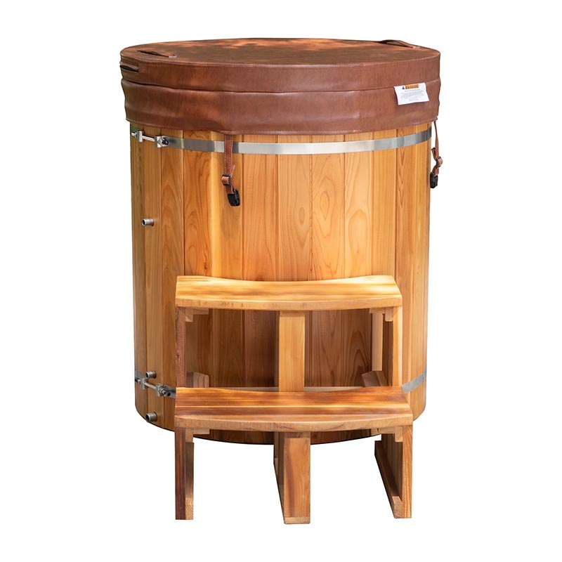 Outdoor Red Cedar Cold Plunge Tub karo 304 Stainless Steel Liner
